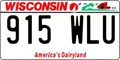 WI license plate 915WLU
