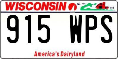 WI license plate 915WPS