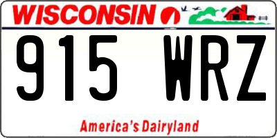 WI license plate 915WRZ