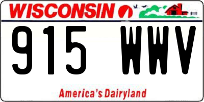 WI license plate 915WWV