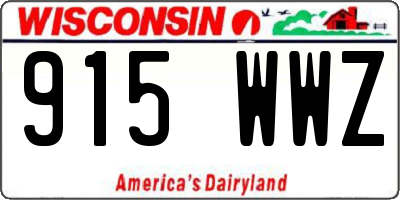 WI license plate 915WWZ
