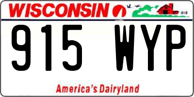 WI license plate 915WYP