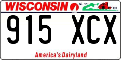 WI license plate 915XCX