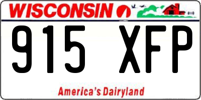 WI license plate 915XFP