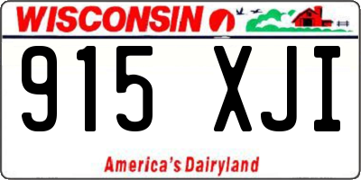 WI license plate 915XJI