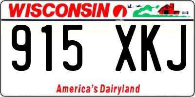 WI license plate 915XKJ