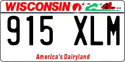 WI license plate 915XLM