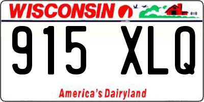 WI license plate 915XLQ