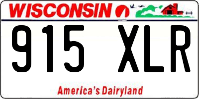 WI license plate 915XLR