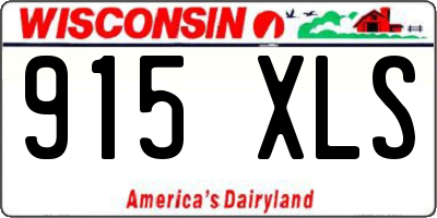 WI license plate 915XLS