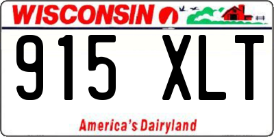 WI license plate 915XLT