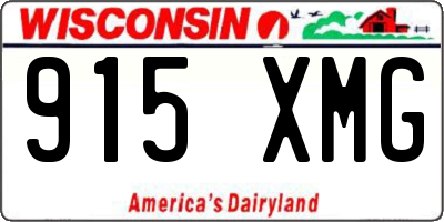 WI license plate 915XMG
