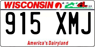 WI license plate 915XMJ
