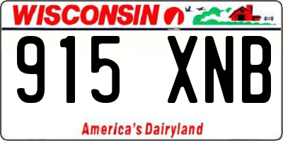 WI license plate 915XNB