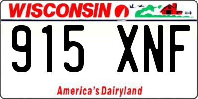 WI license plate 915XNF