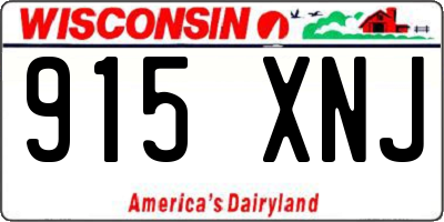 WI license plate 915XNJ