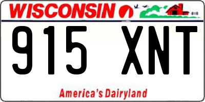 WI license plate 915XNT