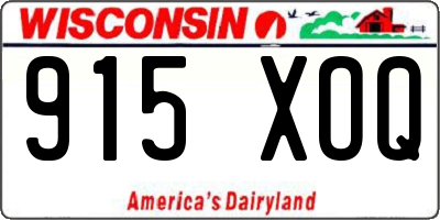 WI license plate 915XOQ