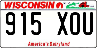 WI license plate 915XOU