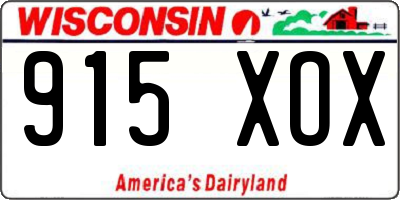 WI license plate 915XOX