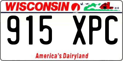 WI license plate 915XPC