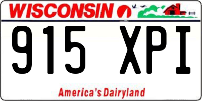 WI license plate 915XPI
