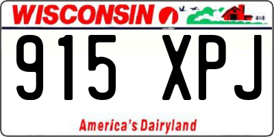 WI license plate 915XPJ