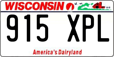 WI license plate 915XPL