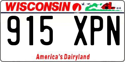 WI license plate 915XPN