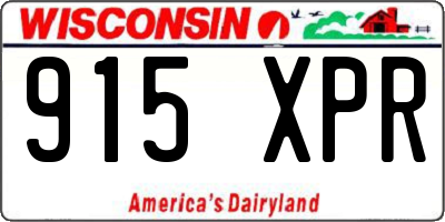 WI license plate 915XPR