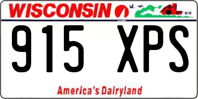 WI license plate 915XPS
