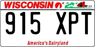 WI license plate 915XPT