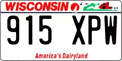 WI license plate 915XPW