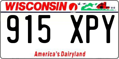 WI license plate 915XPY