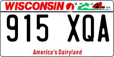 WI license plate 915XQA