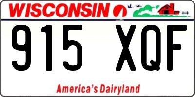 WI license plate 915XQF