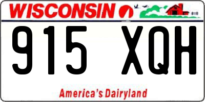WI license plate 915XQH