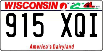 WI license plate 915XQI
