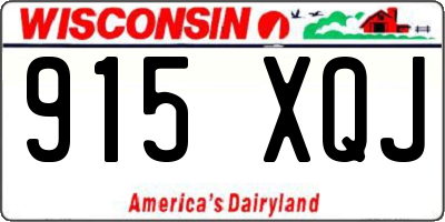 WI license plate 915XQJ
