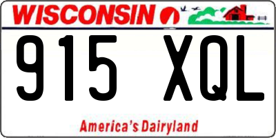 WI license plate 915XQL