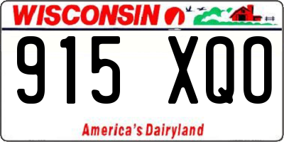 WI license plate 915XQO