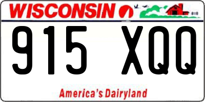 WI license plate 915XQQ
