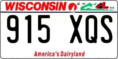 WI license plate 915XQS