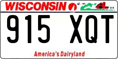 WI license plate 915XQT