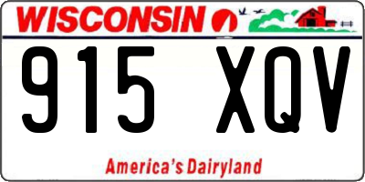 WI license plate 915XQV