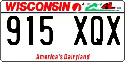 WI license plate 915XQX