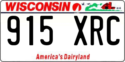 WI license plate 915XRC