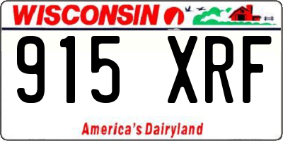 WI license plate 915XRF