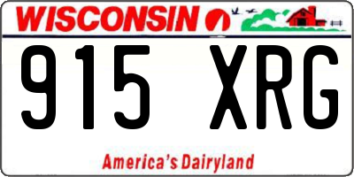 WI license plate 915XRG