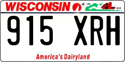 WI license plate 915XRH